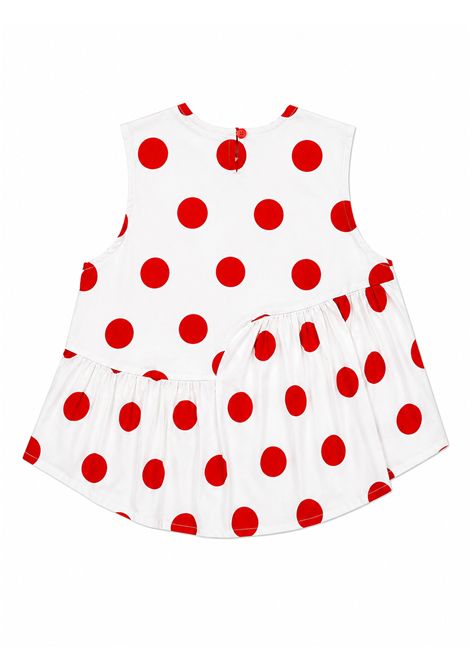 Top a pois CUCU' LAB | SABRINA SUMMERPOPELINE POIS ROSSO